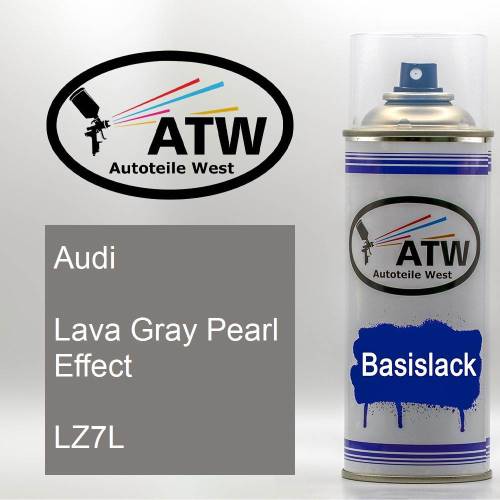 Audi, Lava Gray Pearl Effect, LZ7L: 400ml Sprühdose, von ATW Autoteile West.